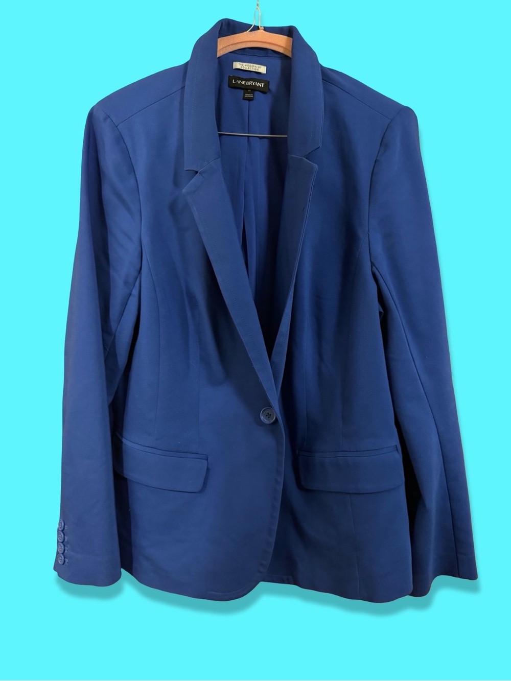 Lane Bryant Royal Blue Single-Button Blazer